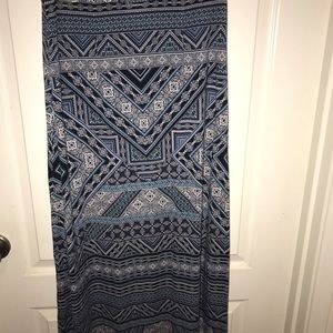 EUC J. Jill W XS Long pattern drawstring skirt 💙